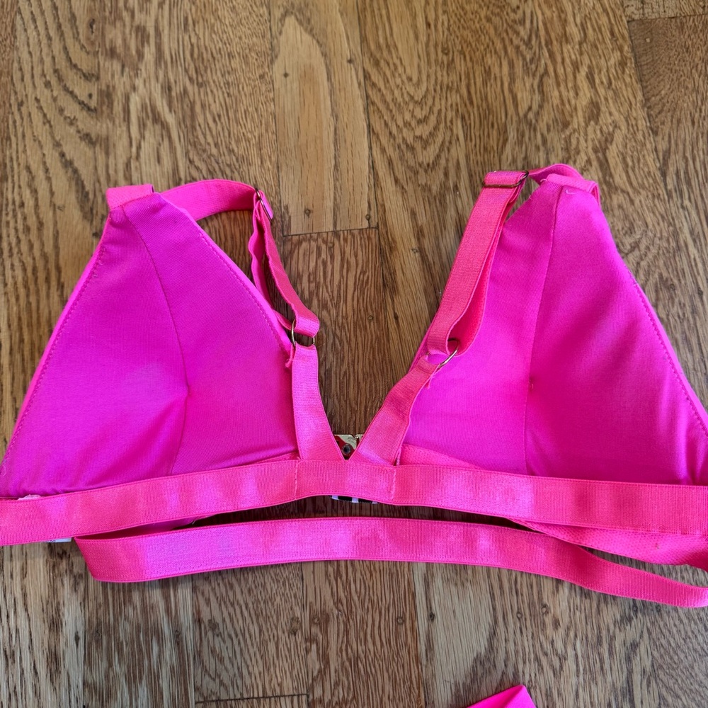Lunalae Follow me bra & Lure you shorts sz US 4 hot pink Pole dance wear - Picture 5 of 14